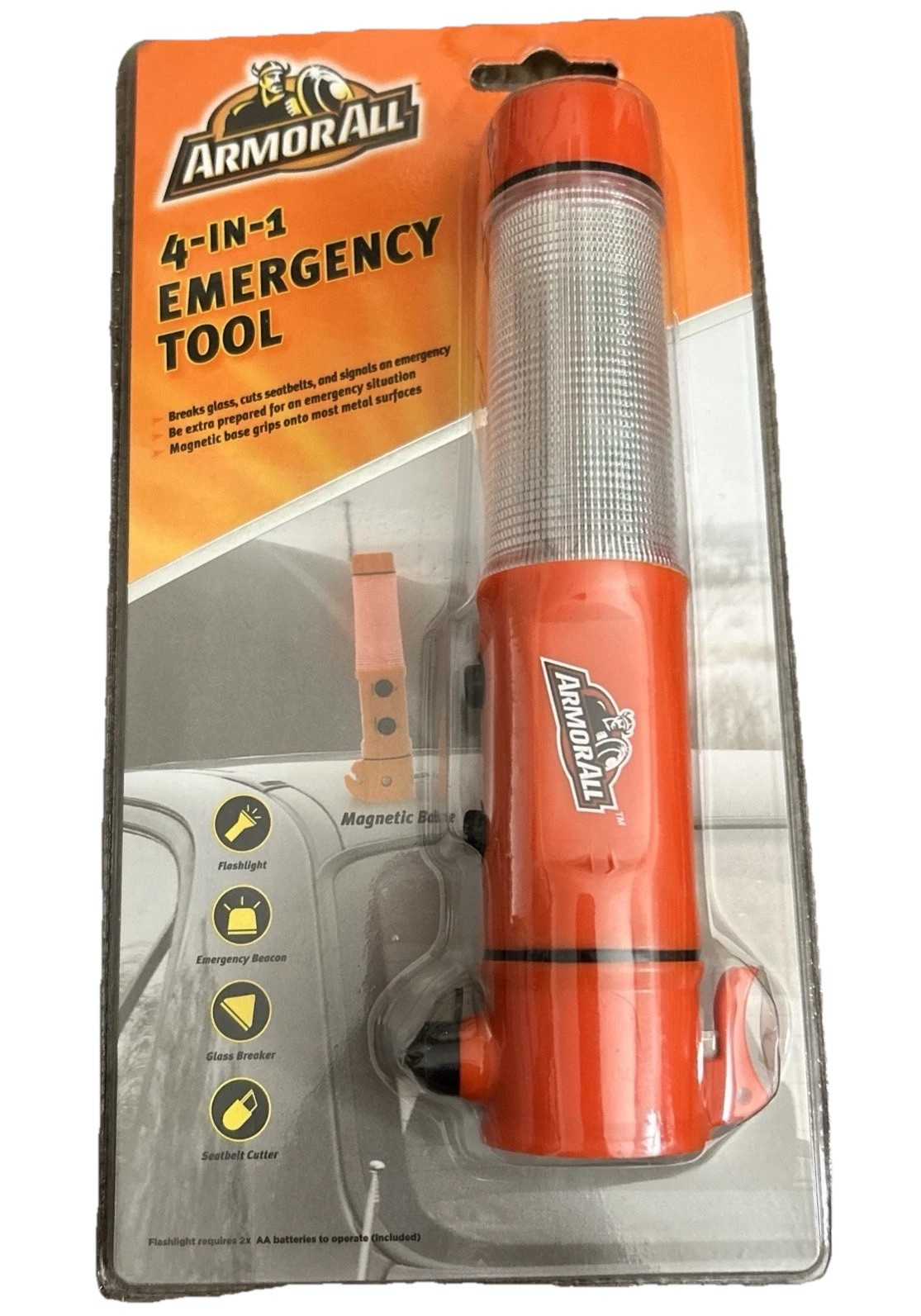 Multi-function 4 in 1 emergency tool with magnetic base! Fast Shipping!