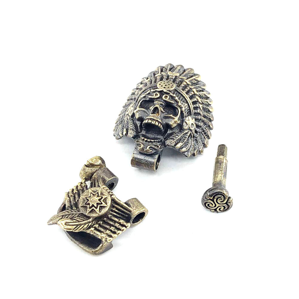 EDC Skull Paracord Bead DIY Pendant Buckle Paracord Lanyard Beads KeyChain New
