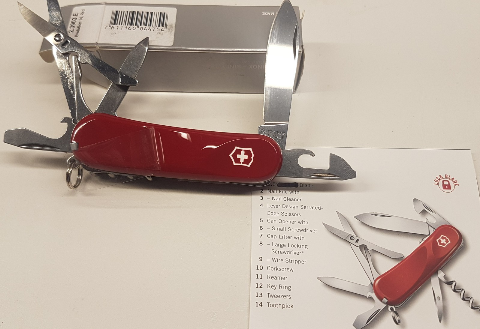 Victorinox Swiss Army Knife EVOLUTION 14 Red NEW old stock in Original box