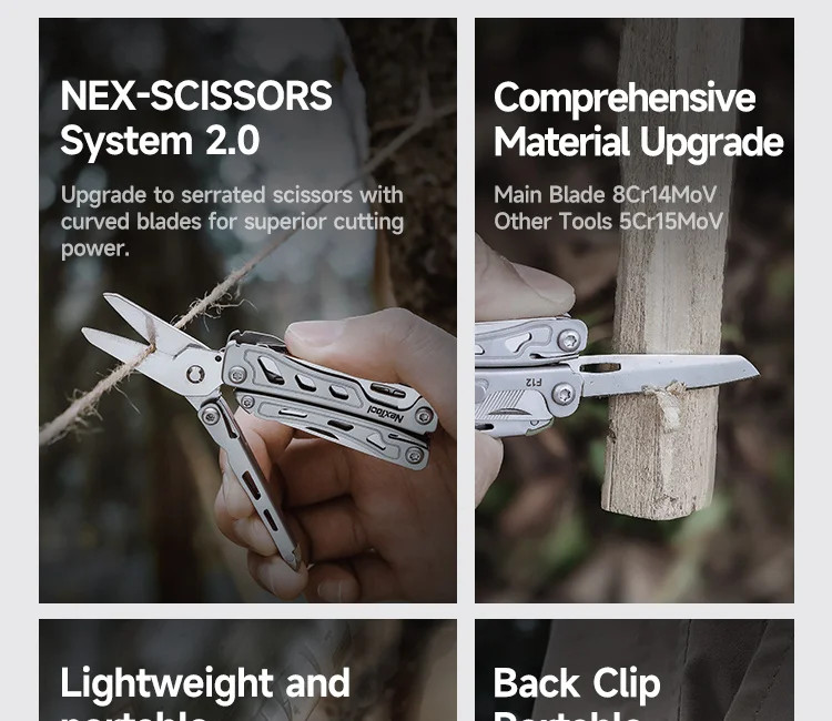 NexTool Keychain Mini Flagship F12 Folding Multi Tool 13 In 1 Screwdriver Pliers