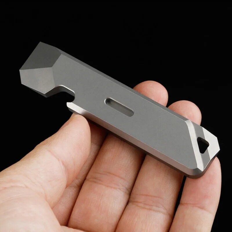 TC4 Titanium Keychain Pry Bar Pendant Tool Crowbar Opener Mini Outdoor Multi NEW