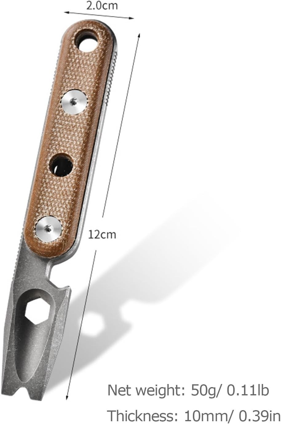 EDC Pry Bar Multi Tool Titanium with Pocket Clip Multi Functions Bottle Opene…