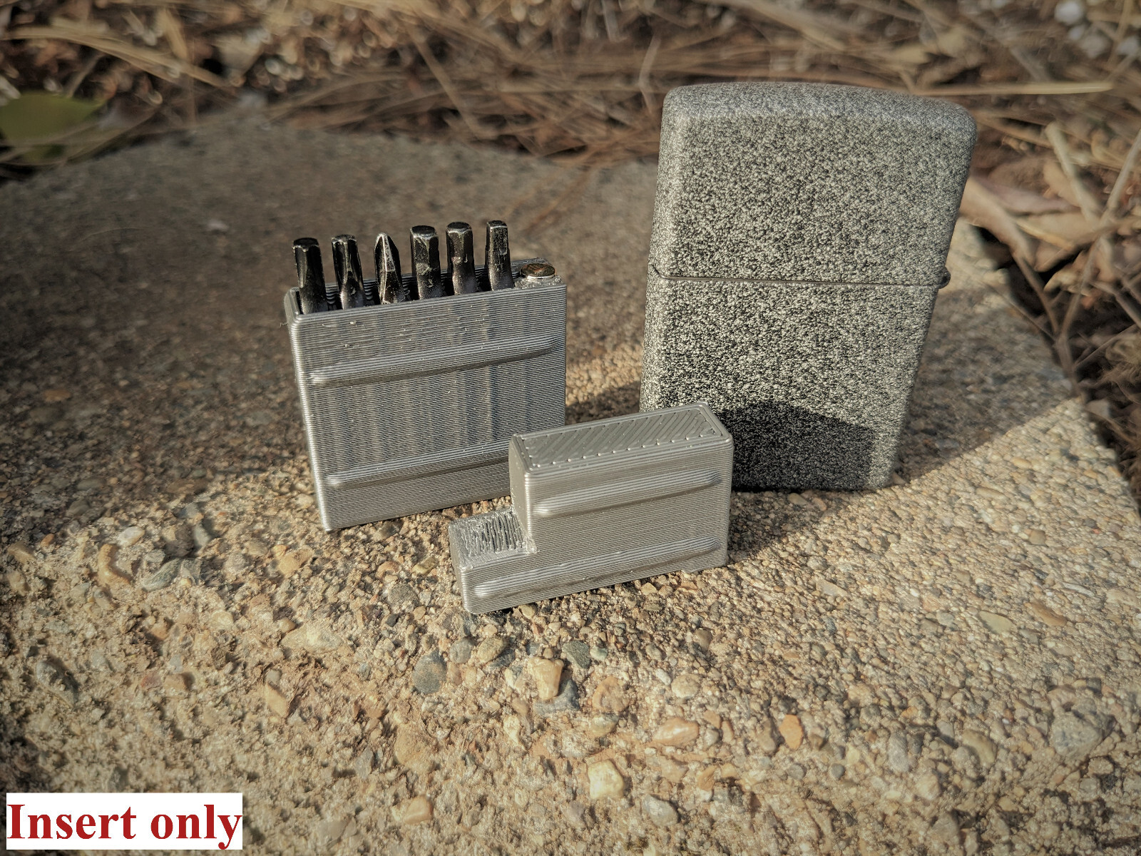 For LEATHERMAN – Zippo Insert, holds 6 flat screwdriver bits camping hiking EDC
