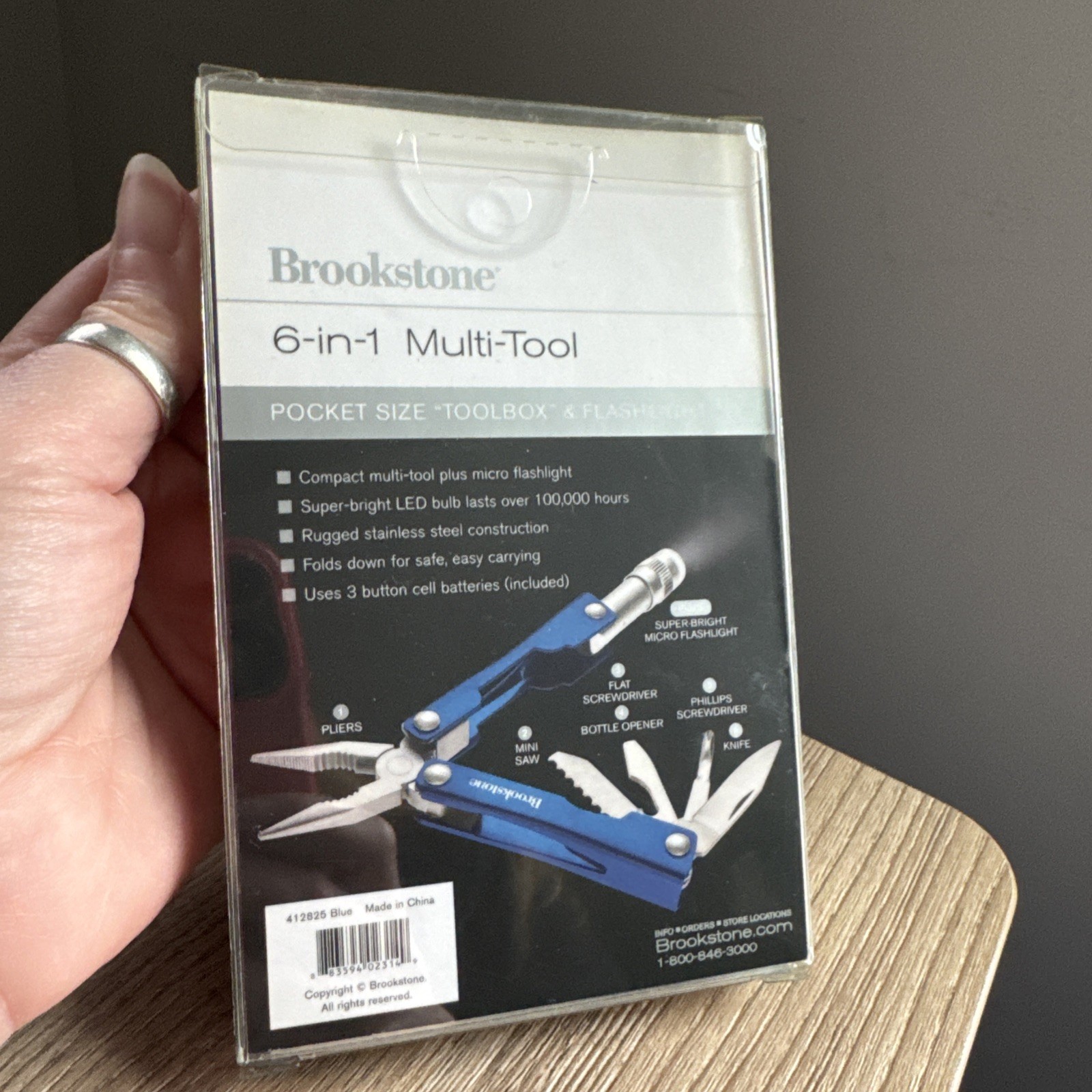 Brookstone Multi-Tool 6-in-1 Blue Brand New Sealed In Box