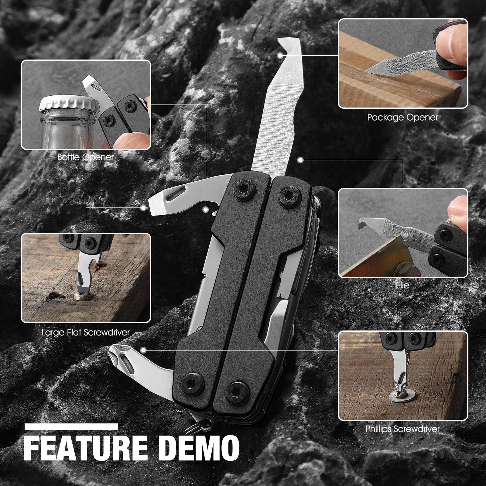 11-in-1 Mini EDC Multitool – Scissors, Pocket , Keychain, Bottle Opener and S…
