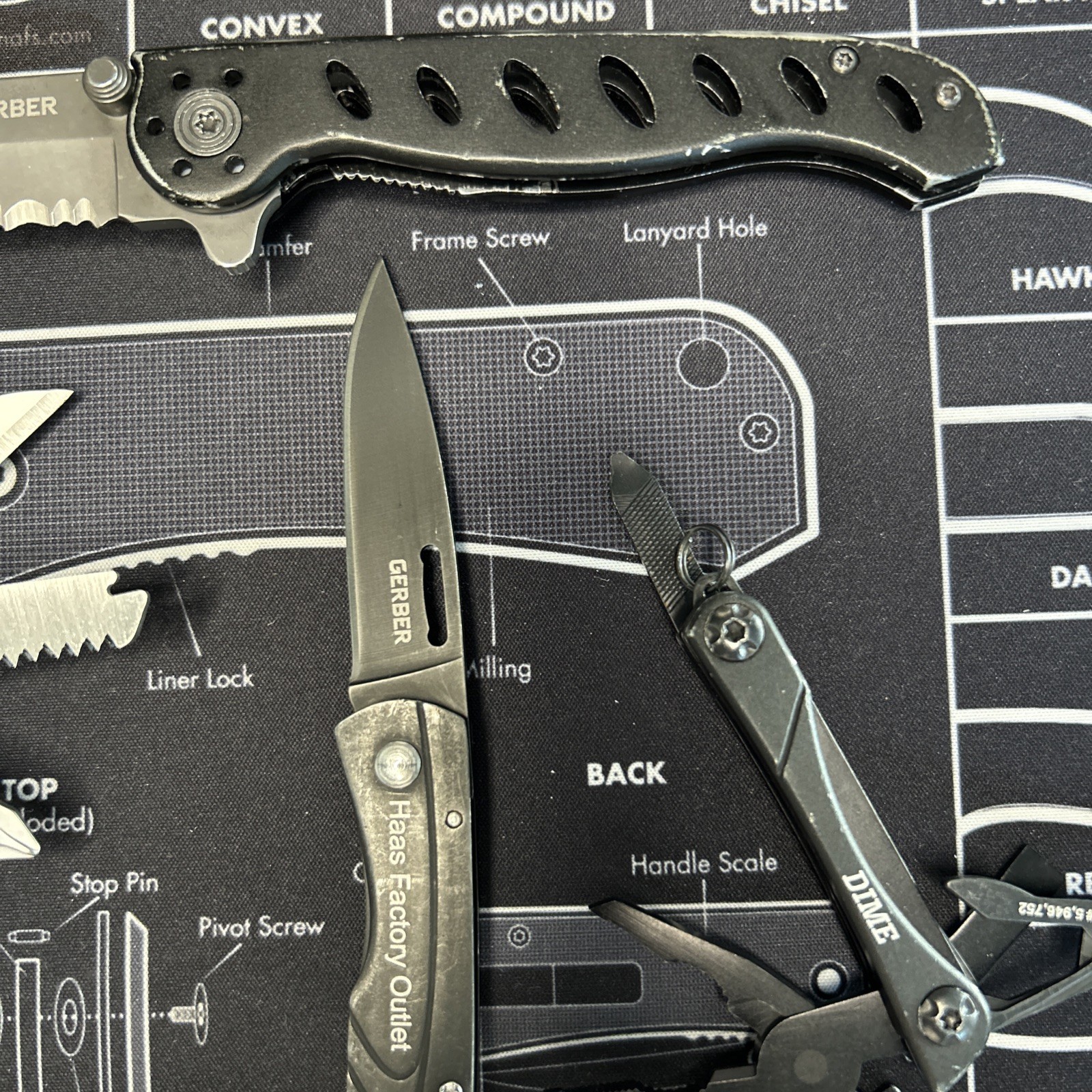 Gerber 1 BG Suspension / 1 STL 2.0 / 1 EVO Mid/ 1 Dime Compact Lot Of 4 VGUC