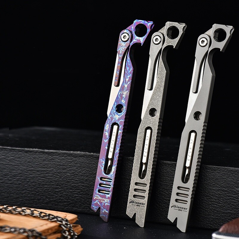 New EDC Pry Bar Crowbar Bottle Opener Wrench Utility Knife Pocket Tools