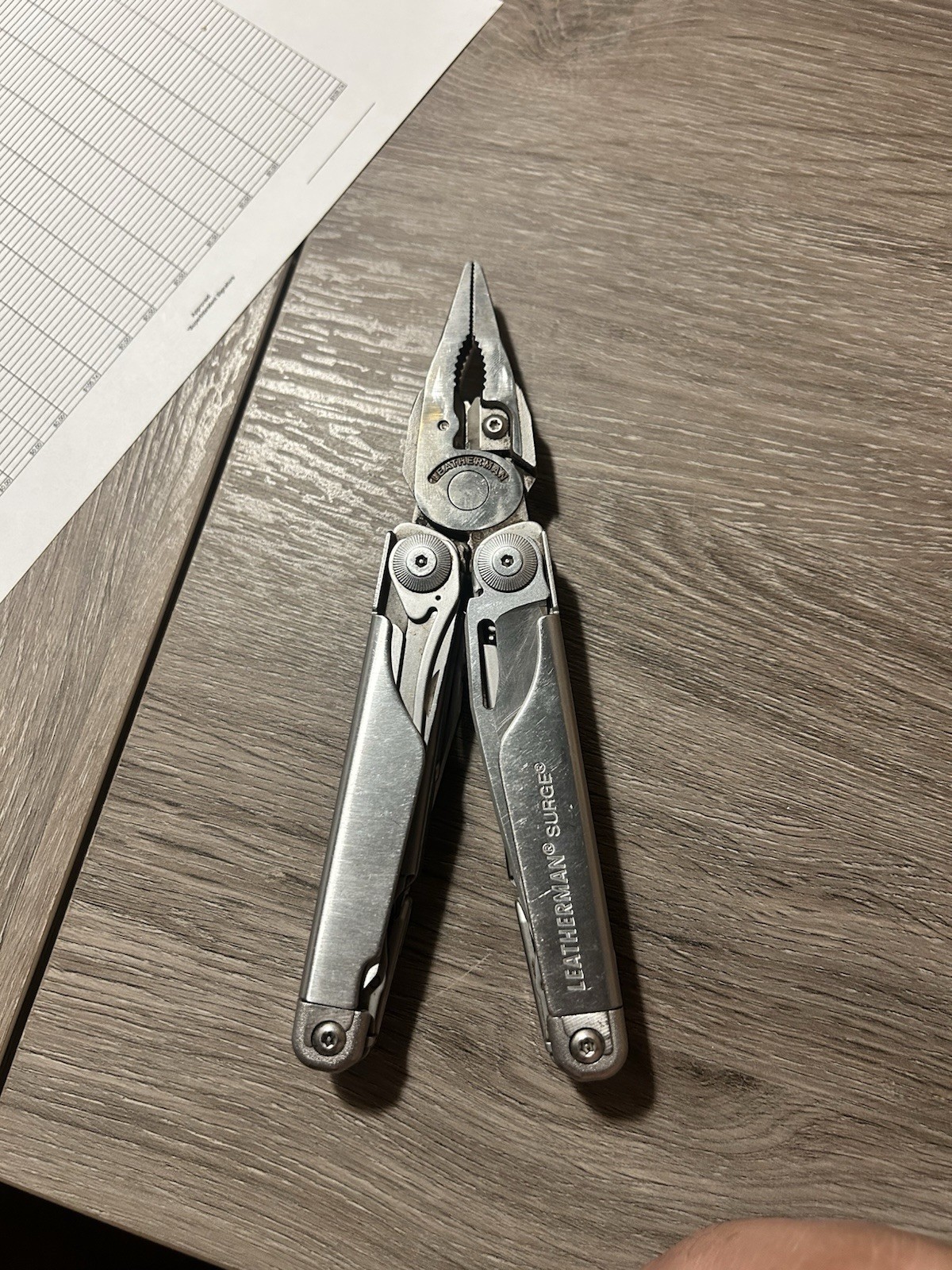 Leatherman Surge Multi-Tool Stainless Steel. Used No Saw