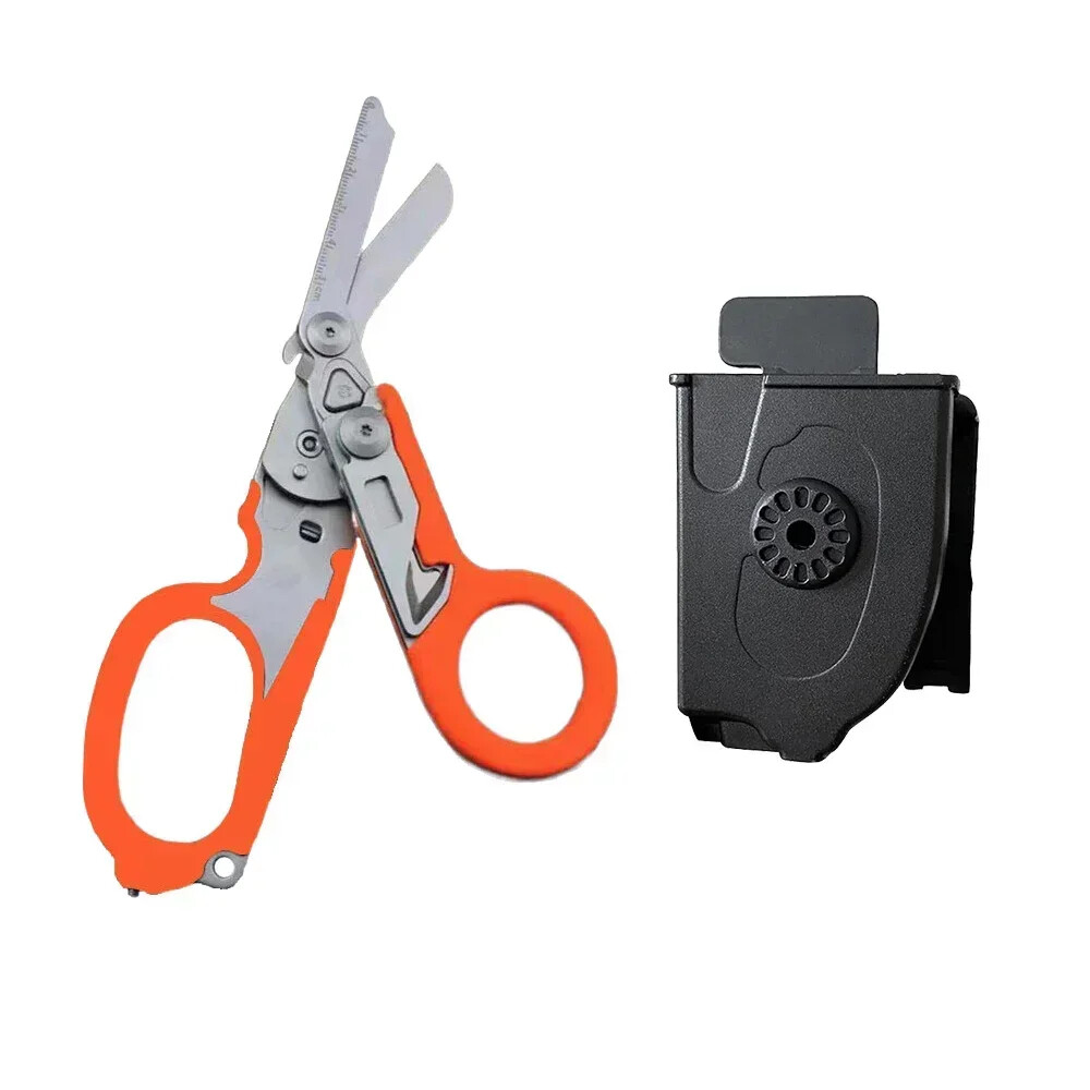 Tactical Multifunction Scissor Leatherman Raptors First Aid Folding Outdoor Surv