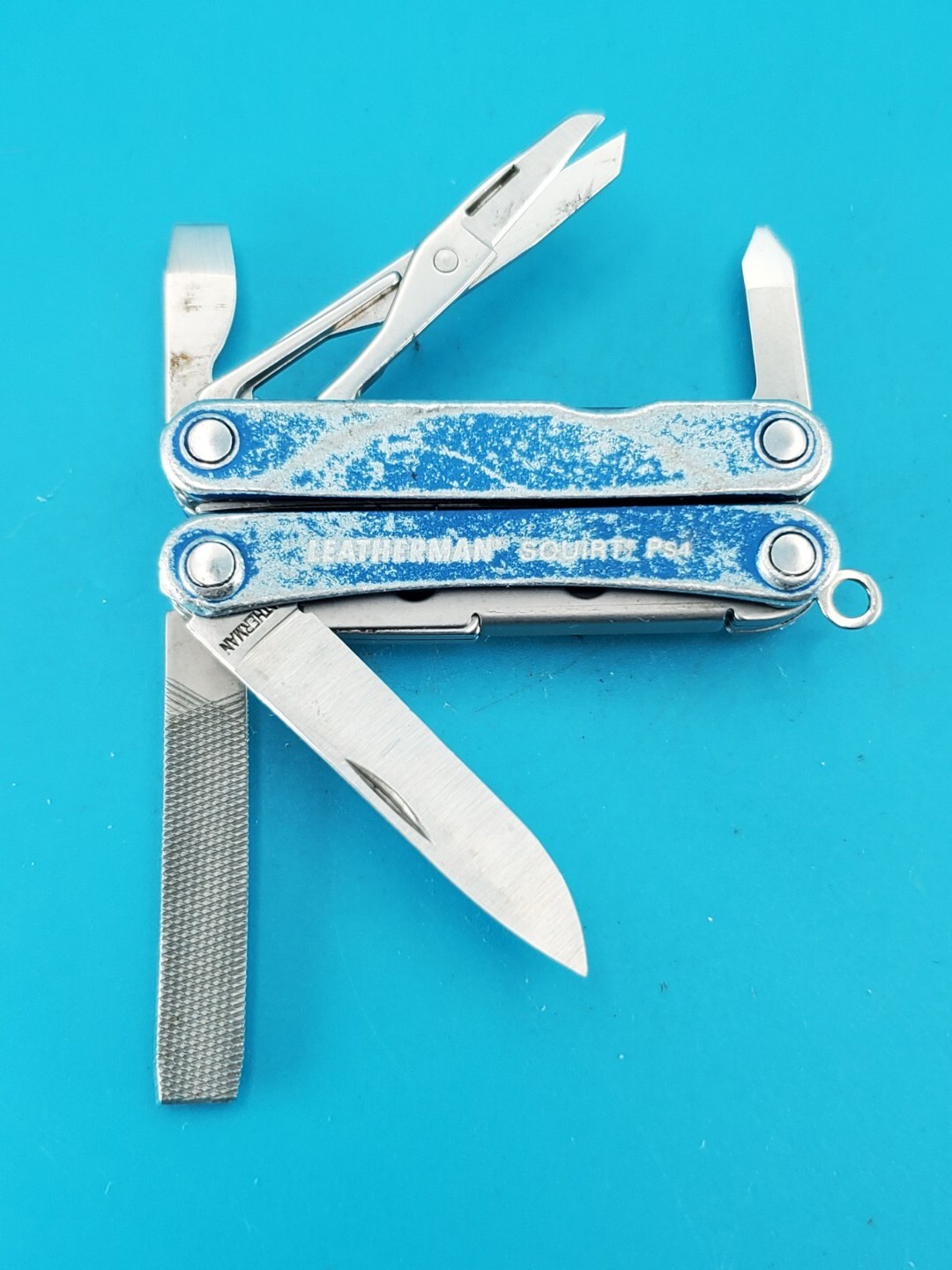 Leatherman SQUIRT PS4 Multi-Tool With Pliers Scissors Knife BLUE!