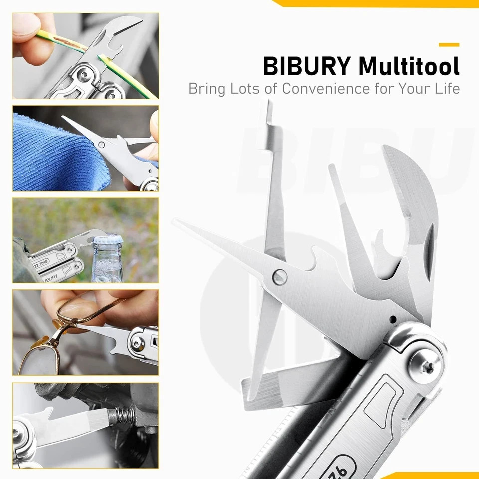 Multitool BI2038A, 19-in-1 Stainless Steel Multi Tool with Fold-able P.