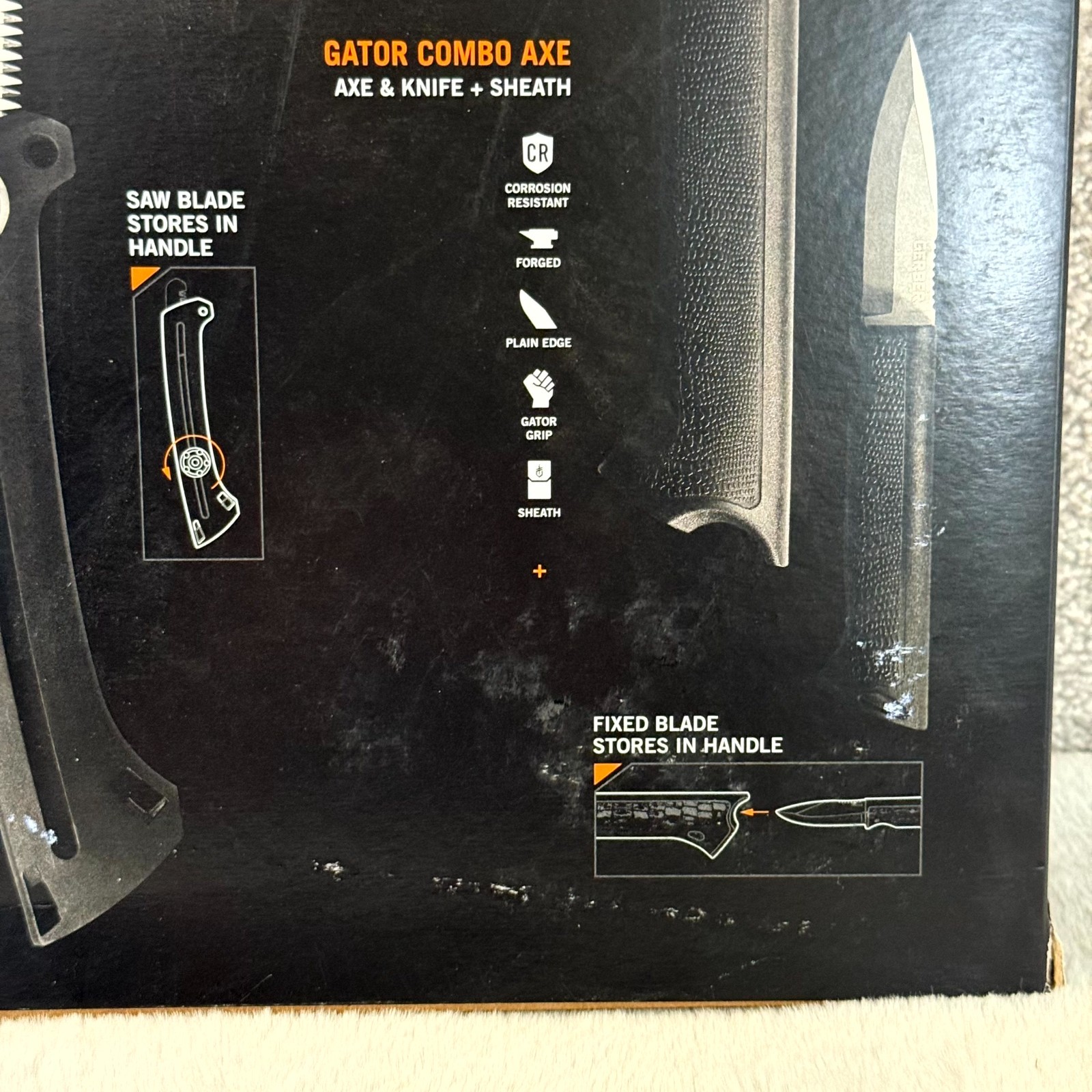 Gerber Gear 3-in-1 Axe Knife and Saw Combo Set Outdoor Hunting & Survival Tool
