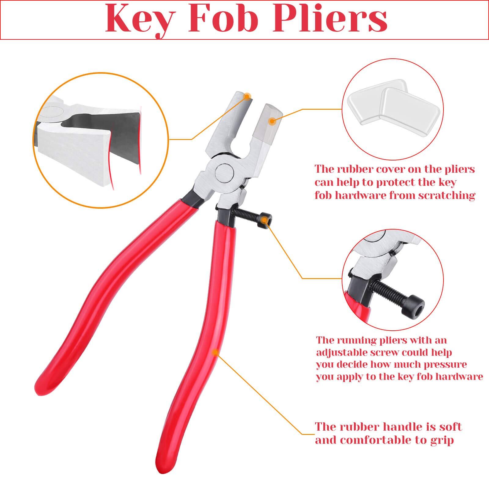 50 Pcs 1 Inch Key Fob Hardware with Key Fob Fliers Keychain Hardware Kit