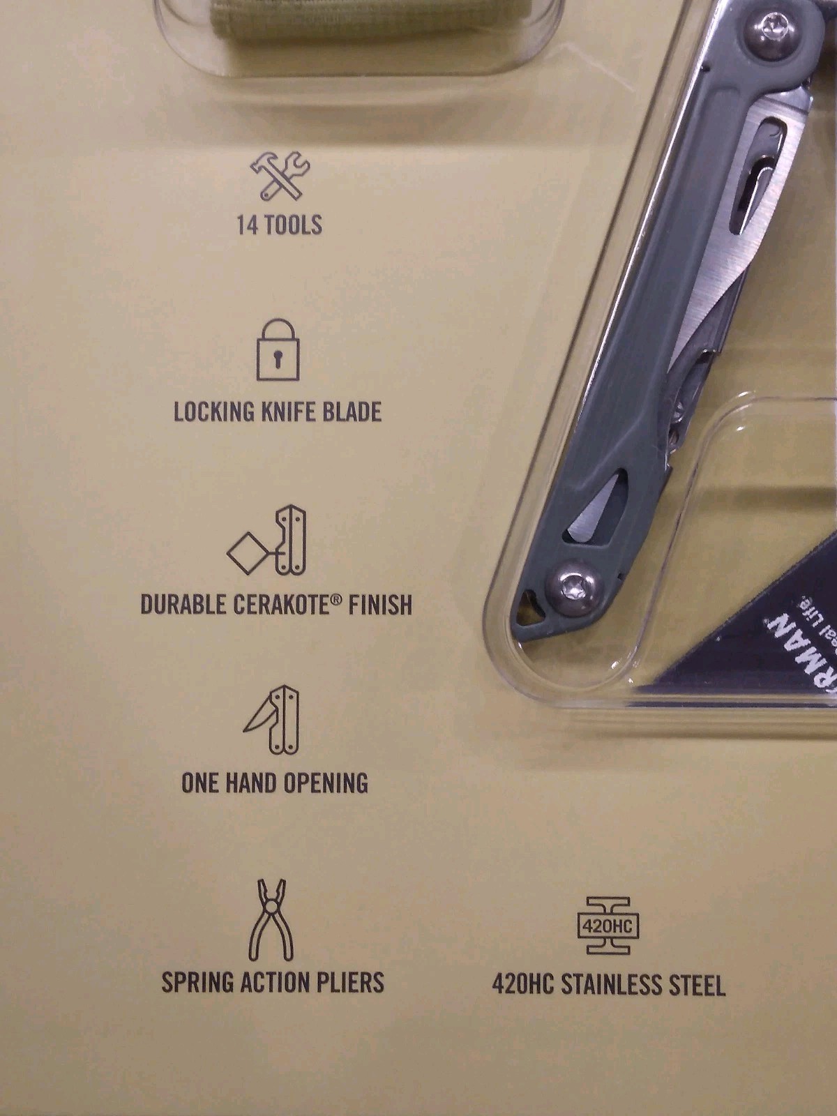 LEATHERMAN SIDEKICK® 14 Tool Stainless Steel Multi-Tool Green with Nylon Sheath