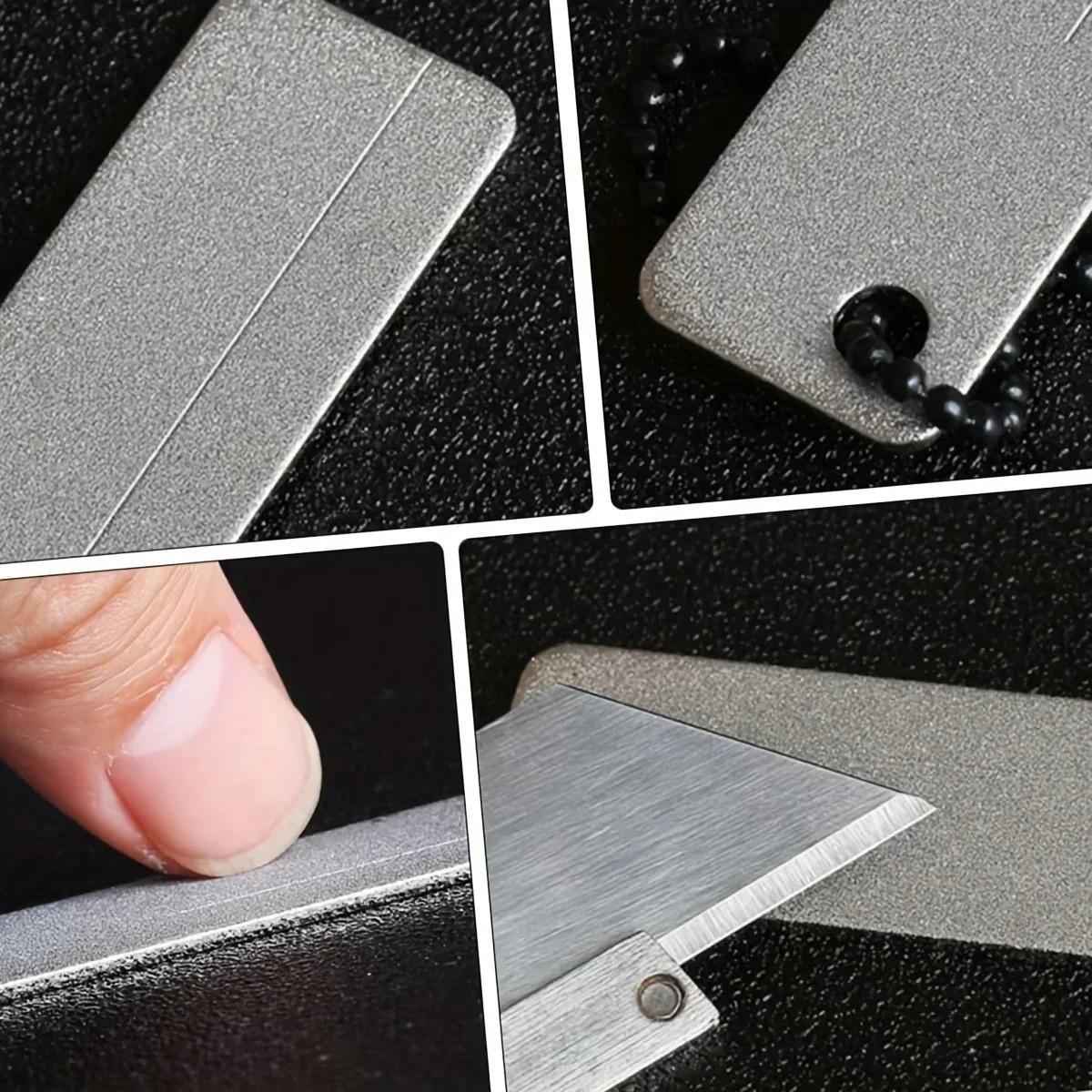 Portable Diamond Pocket Sharpener Keychain Outdoor Camping Tool Mini Emery File