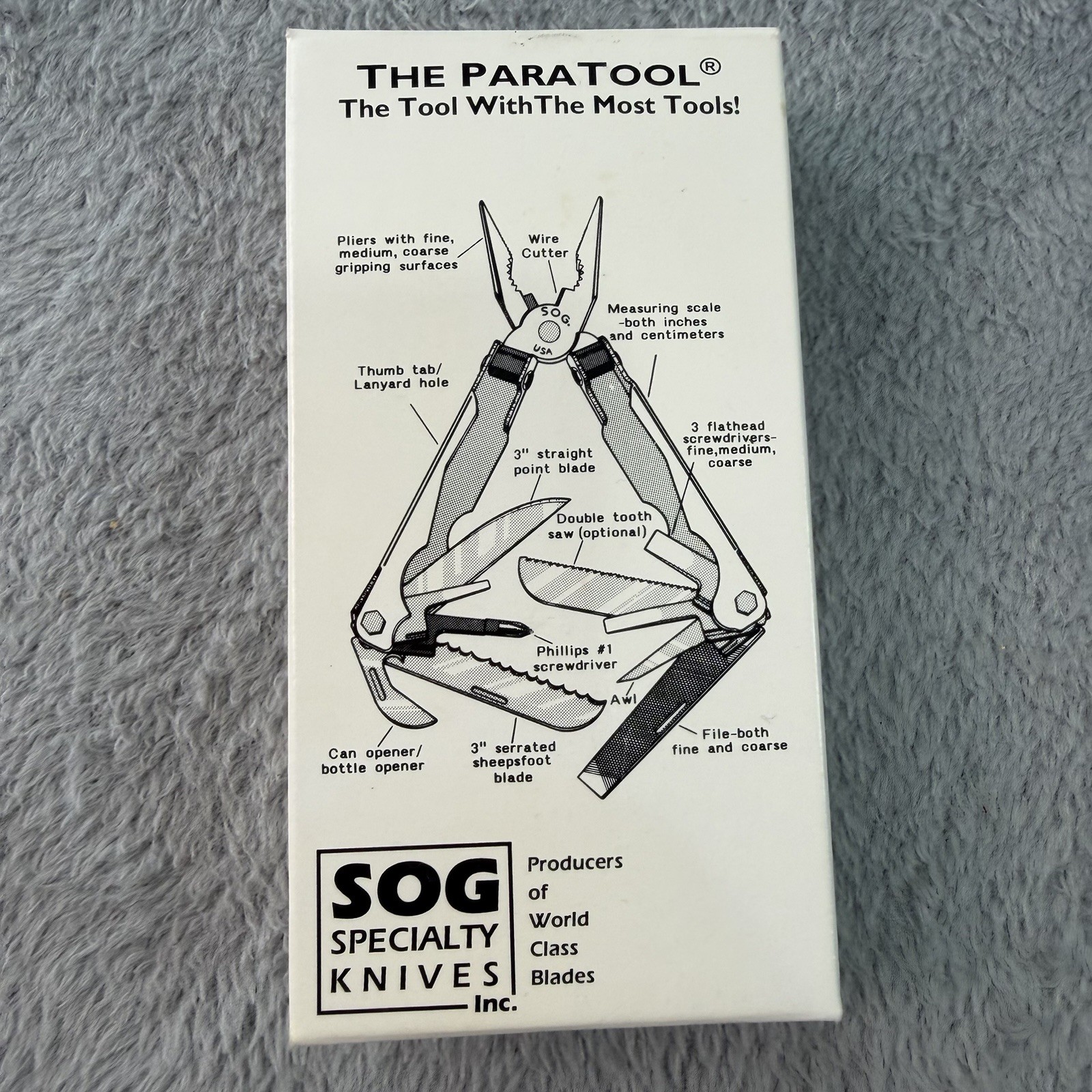 SOG ParaTool Multi-Tool + Sheath New Old Stock Made in USA B529