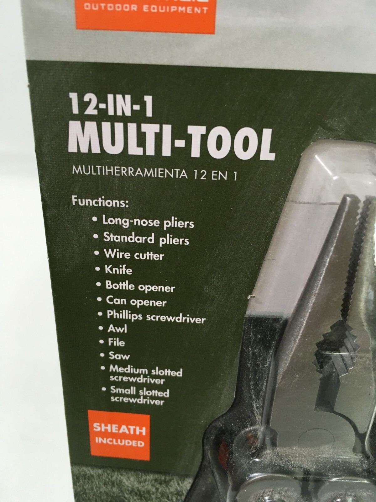 OZARK TRAIL 12-IN-1 MULTI-TOOL + SHEATH / FILE / SAW / SCREWDRIVER / MORE / NEW