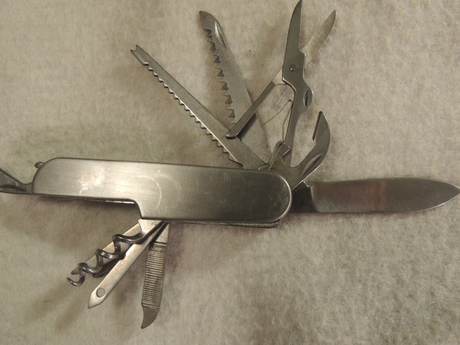 Multi Tool Folding Pocket Knife 2.5″ Blade Stainless with Leather Belt Holder