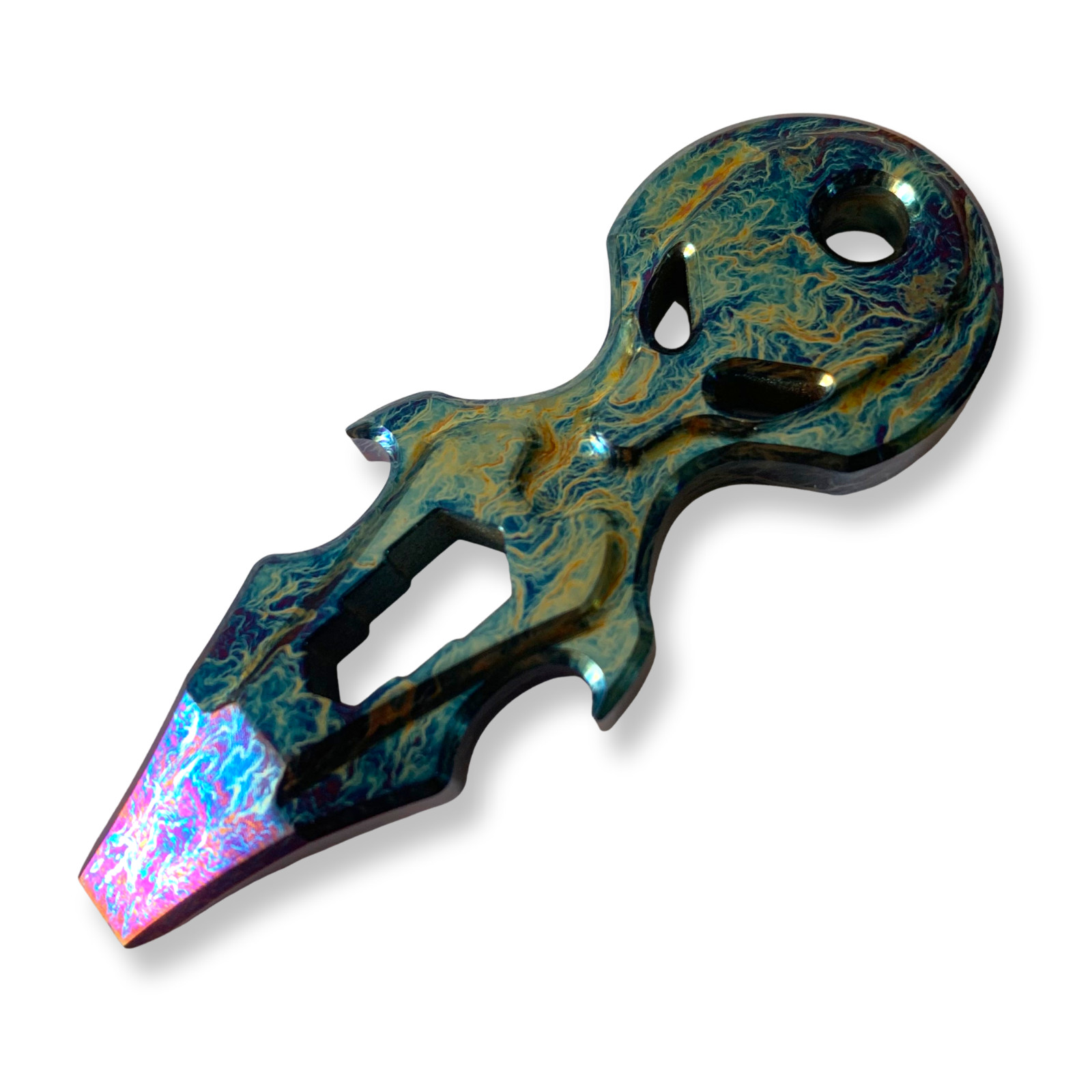 YJGDCN RIHE Design PioneerEDC PRY Bar TOOL TC4 TITANIUM BODY YJEDC03-Color-DIY