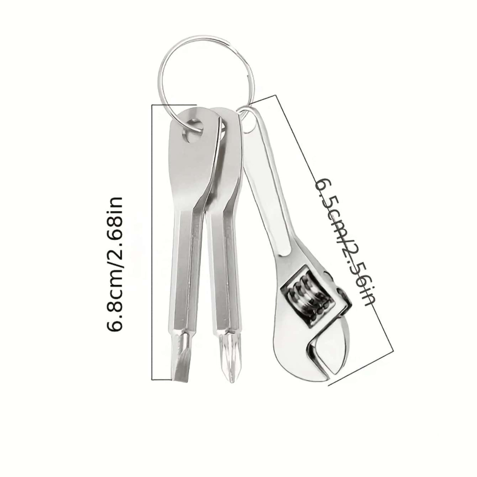 3pcs Key Ring Screwdriver EDC Tool Outdoor Pocket Mini Tool Wrench with Keychain