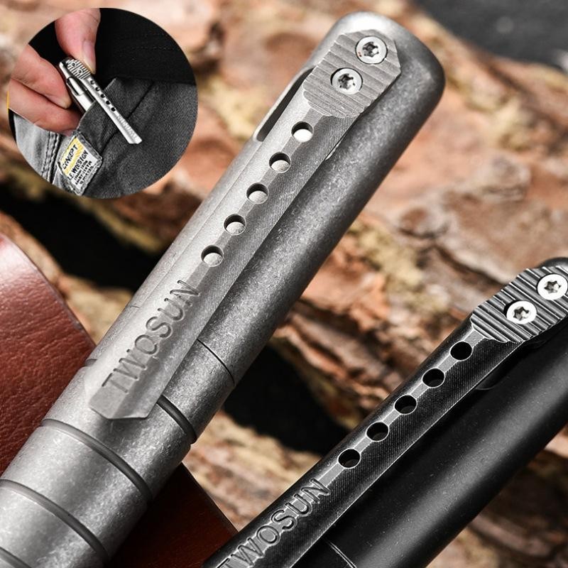 Titanium Edc Tactical Pen – Multifunction Survival Writing Tool & Glass Breaker