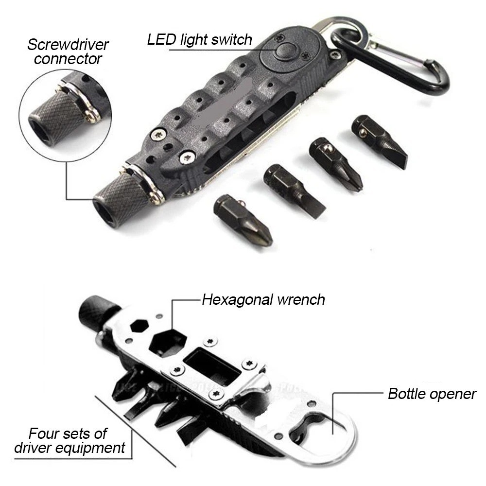 Mini Keychain Screwdriver Portable EDC Repair Tool Multifunction Steel Kit