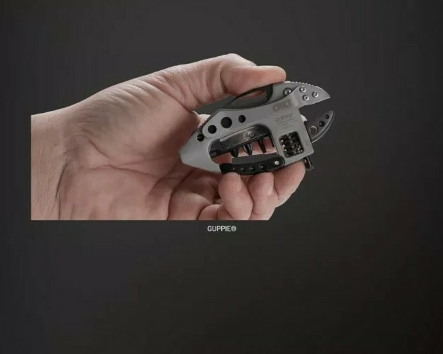 NEW”CRKT GUPPIE MULTI TOOL,Carabiner,Adjustable wrench knifeLEDlight Screwdriver