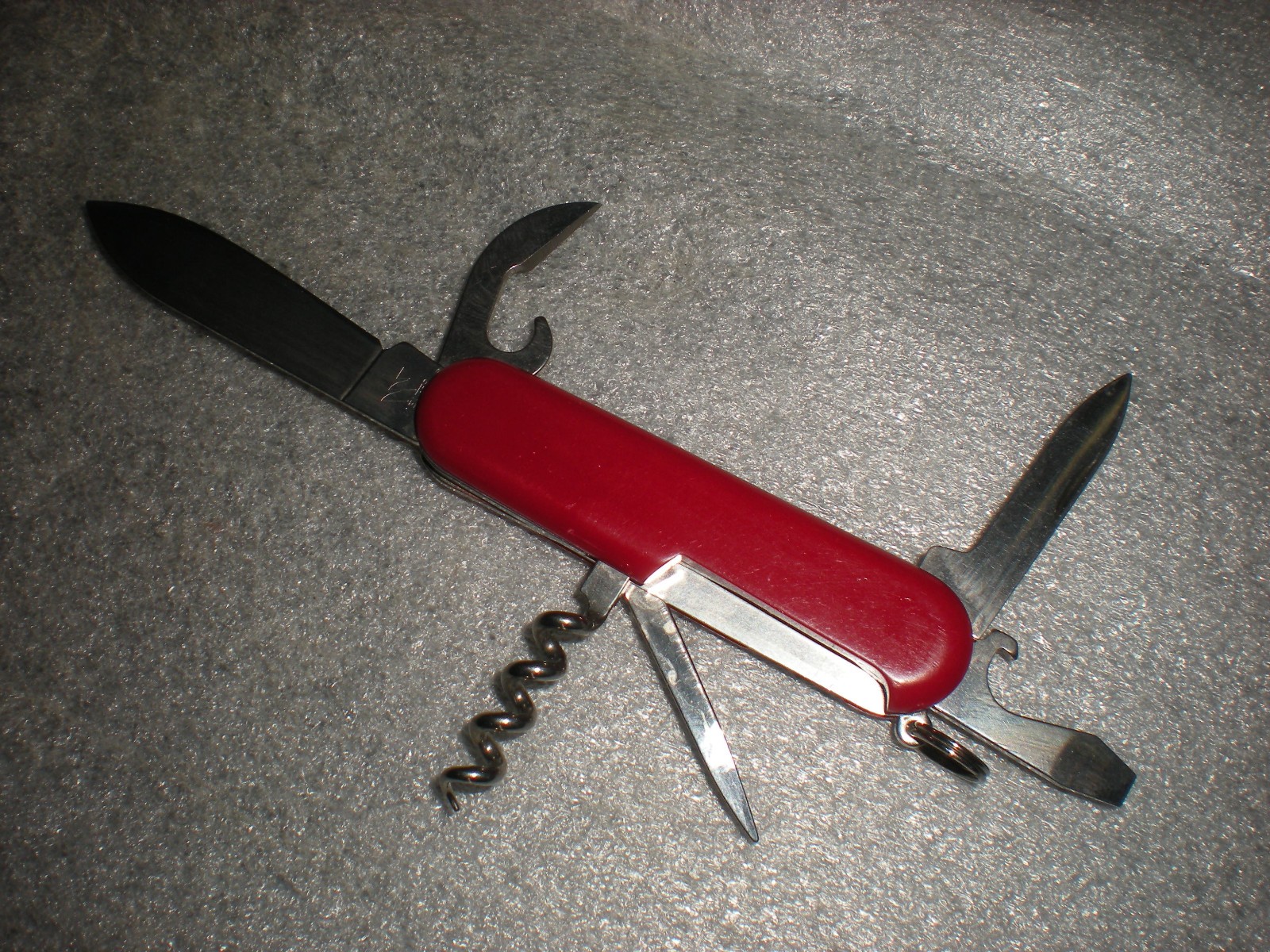 Swiss Army Knife Red Wenger Delemont Stainless 6 Functions Multi Tool