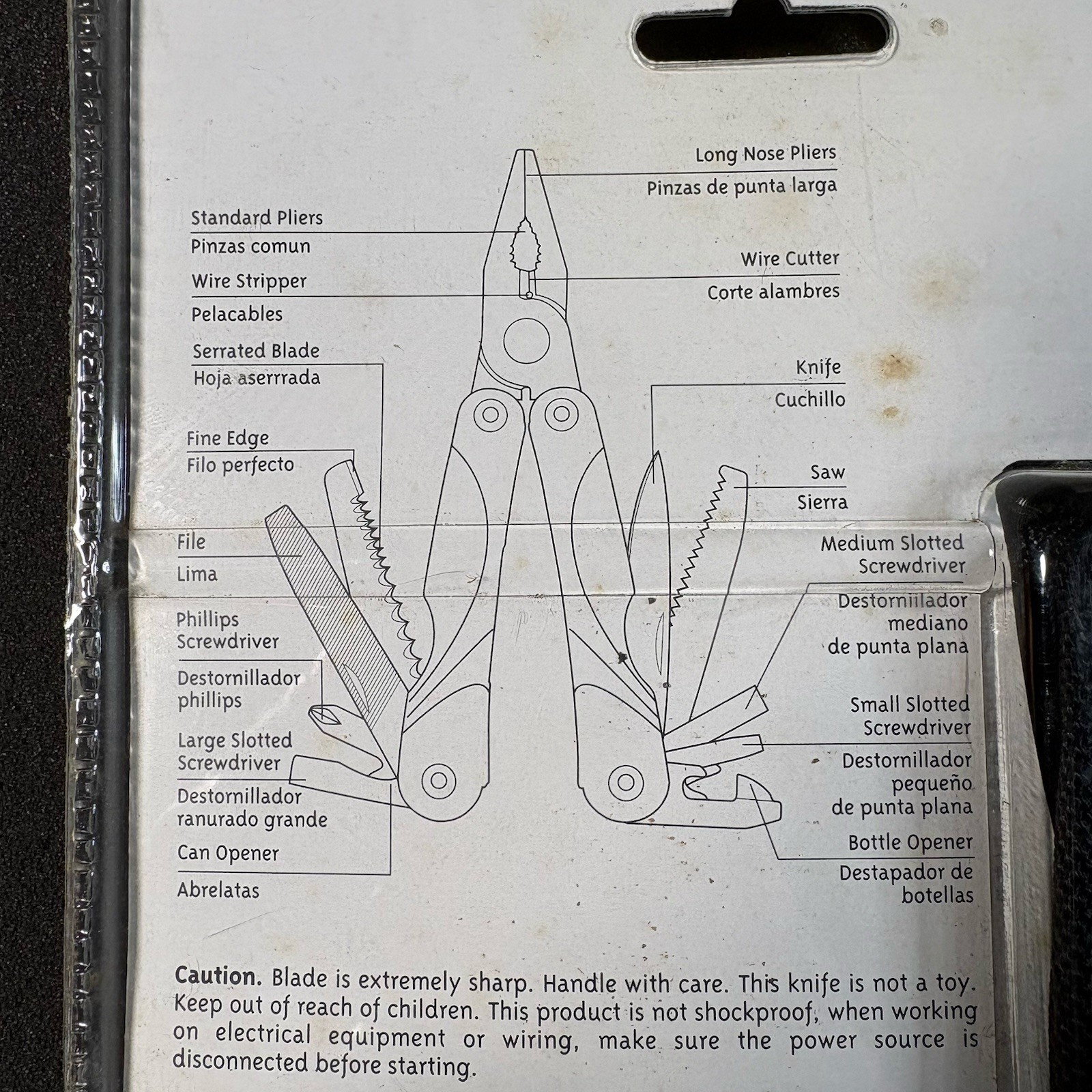 Sheffield Multi Tool 15 in 1 Stainless Steel w/ Pouch NEW Model 42208 Pliers