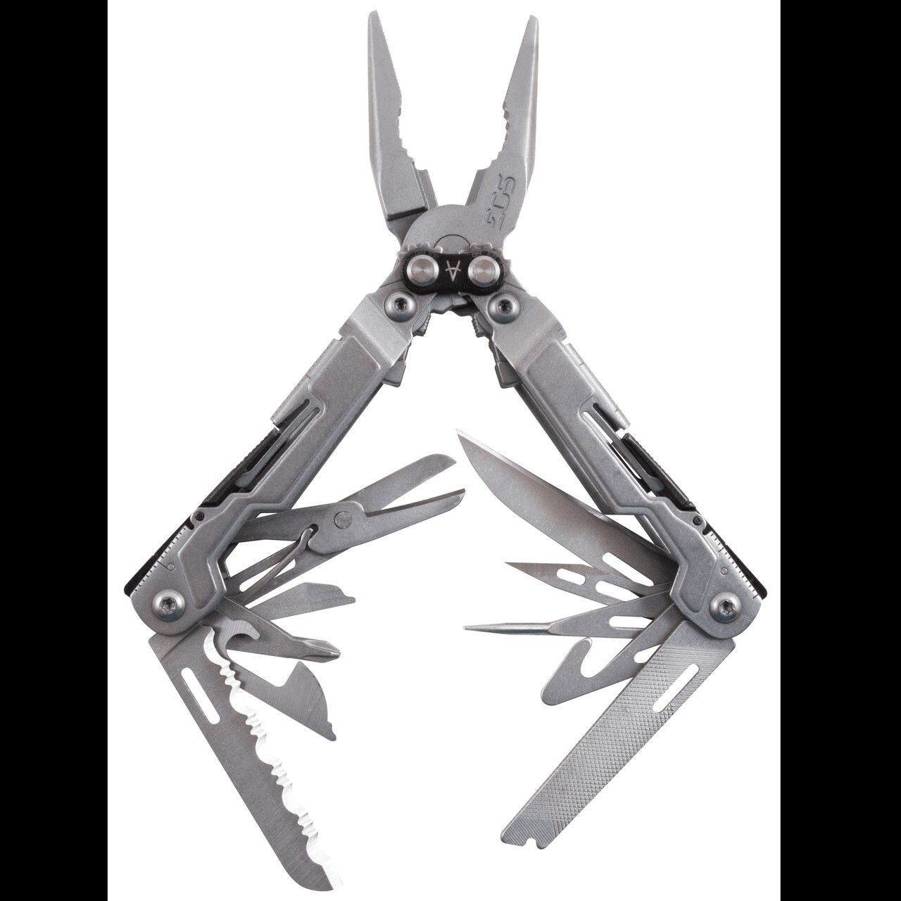 SOG Powerpint Silver Needlenose Pliers Scissors Knife MultiTool Pliers PP1001-CP