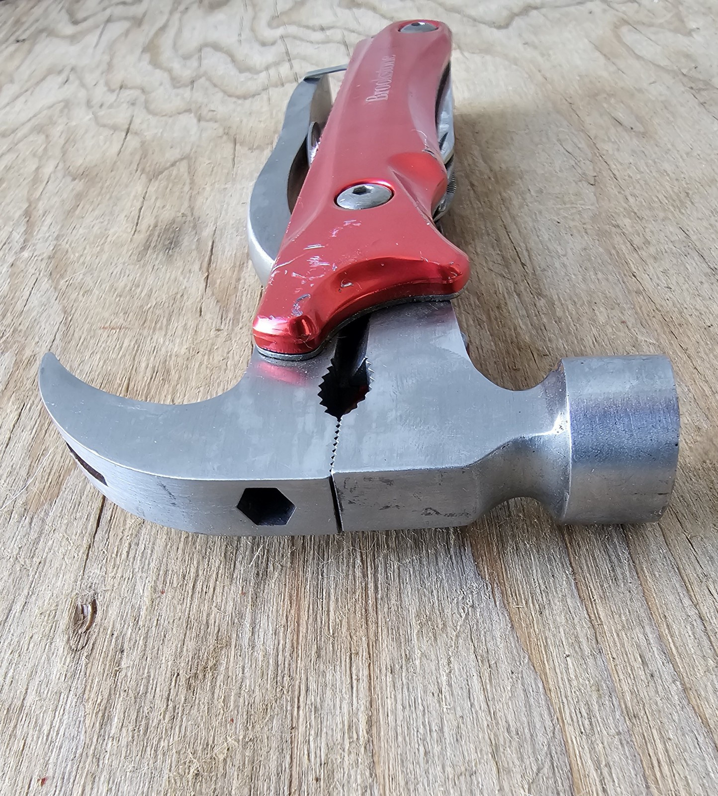 Brookstone 975359 Stainless Steel Red/Silver 10-in-1 Multi-Tool