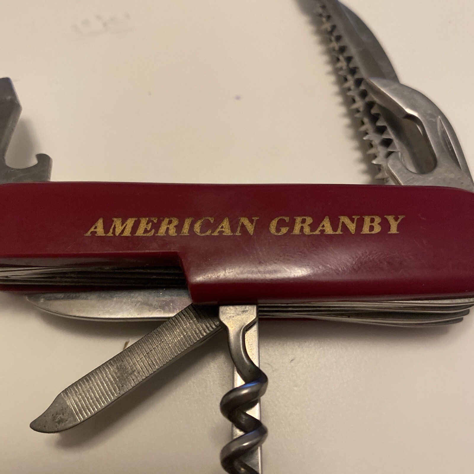 Vintage American Granby Water Pump System Multi Purpose 12 Tools Promo Knife