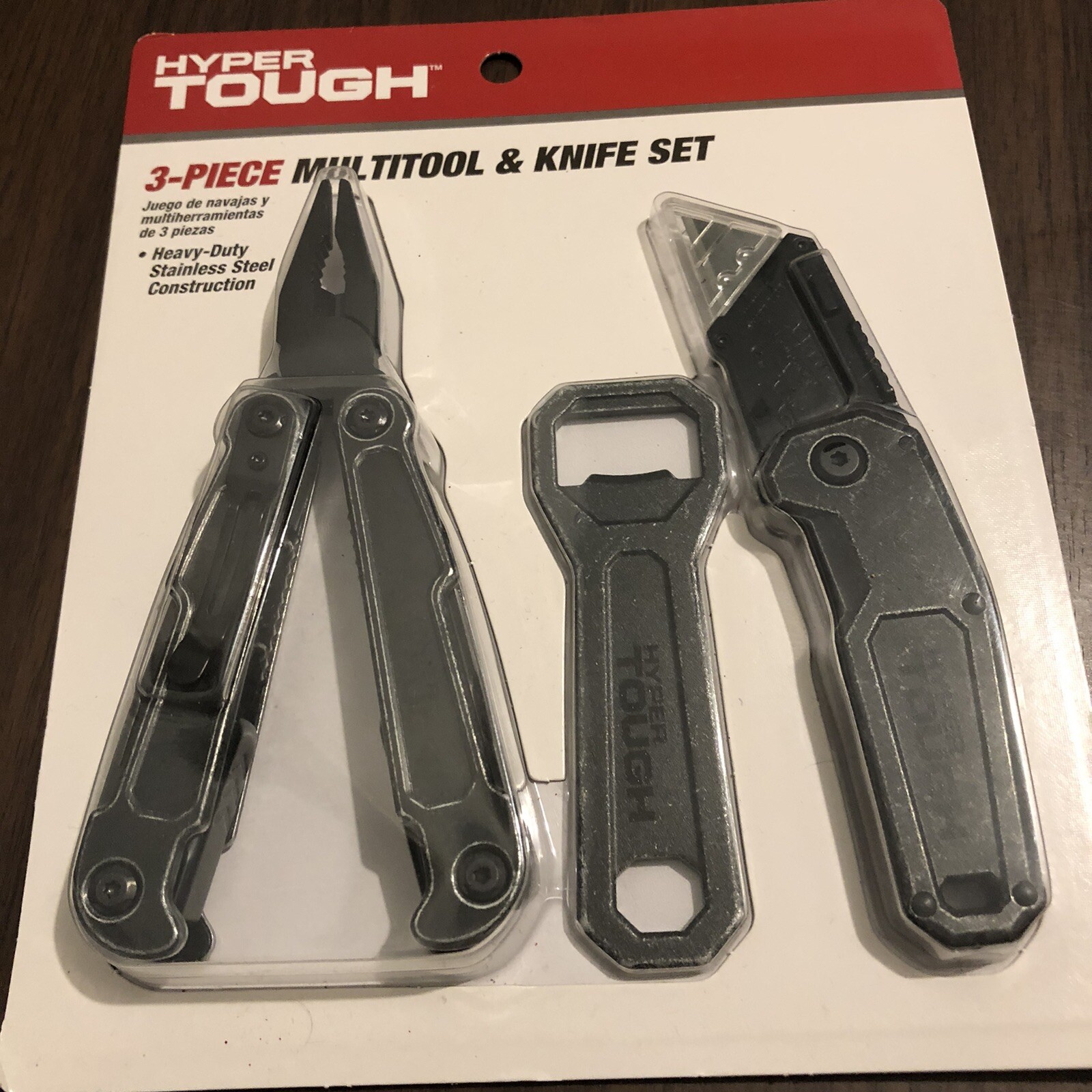 3 Piece Multi tool And Knife Hyper Tough-Duty Stainless Steel Construction