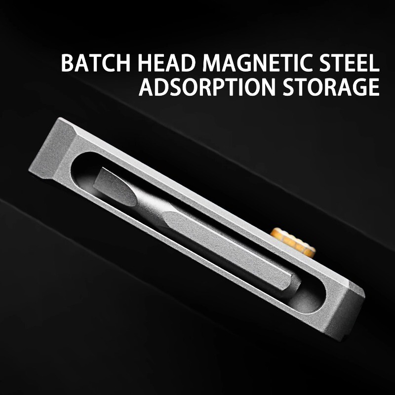 Titanium Alloy Screwdriver Multi Tool EDC Outdoor Wrench Portable Keychain