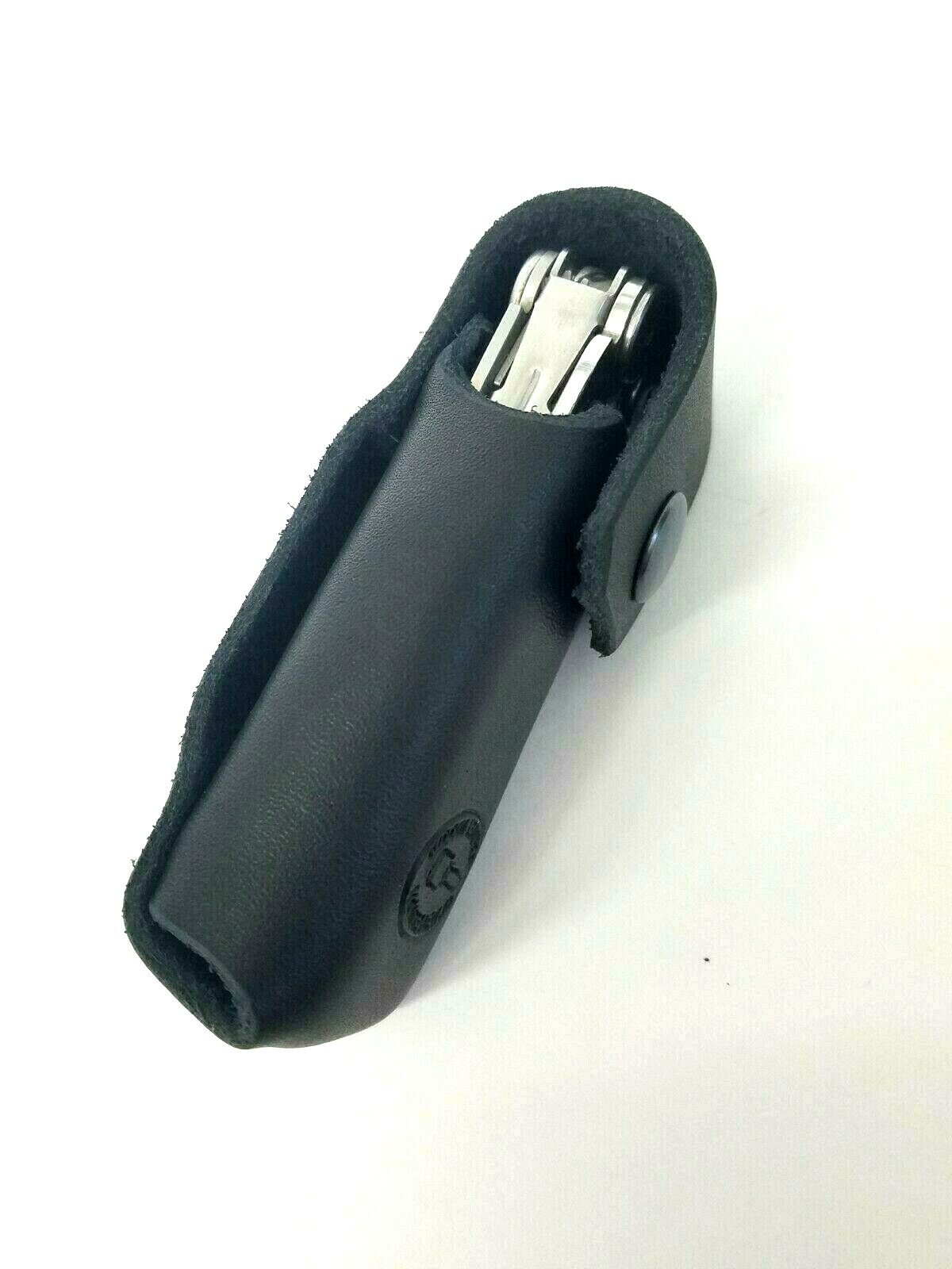 BLACK Leather Sheath for Leatherman WAVE Riveted Design. Hiddin Leather. U.S.A.