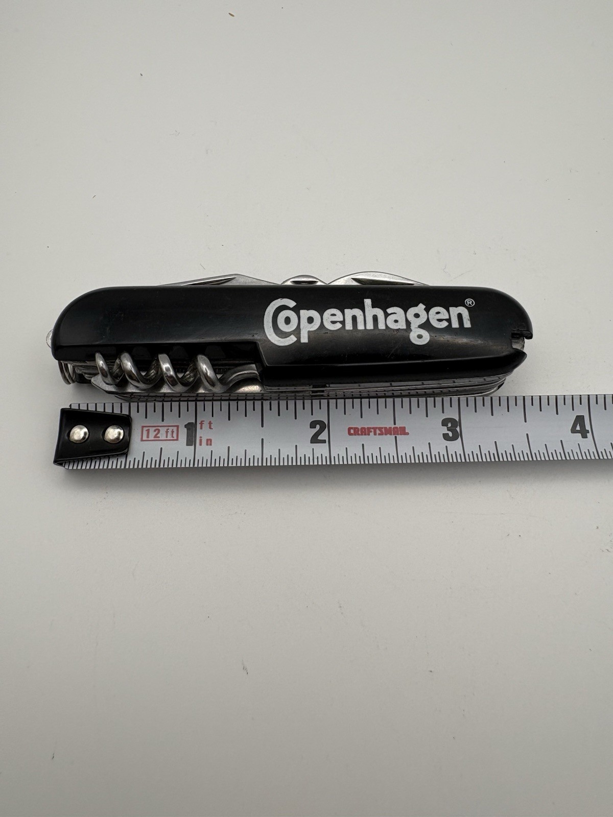 Vintage Copenhagen Snuff Multi Tool Pocket Knife Swiss Army Style Folding Knife