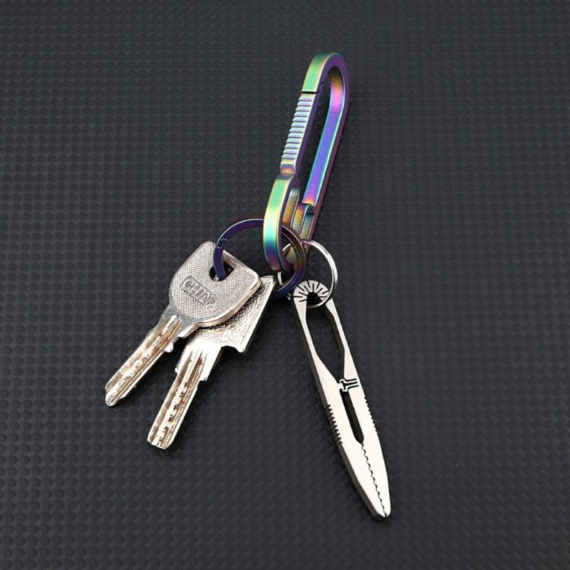 Titaniums Alloys Tweezer Outdoor Pick Up Tweezer Keychains Pendants Tool