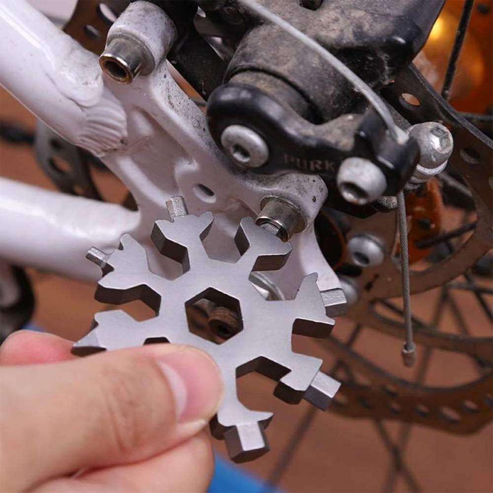 Snowflake Multi-Tool – 19-in-1 Stainless Steel Snowflake Tool with Keychain, …
