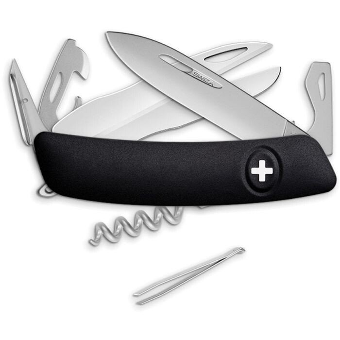 Swiza D07 Tool Multi Pocket Knife Steel Blade Blk Synthetic Handle KNR.0116.1010