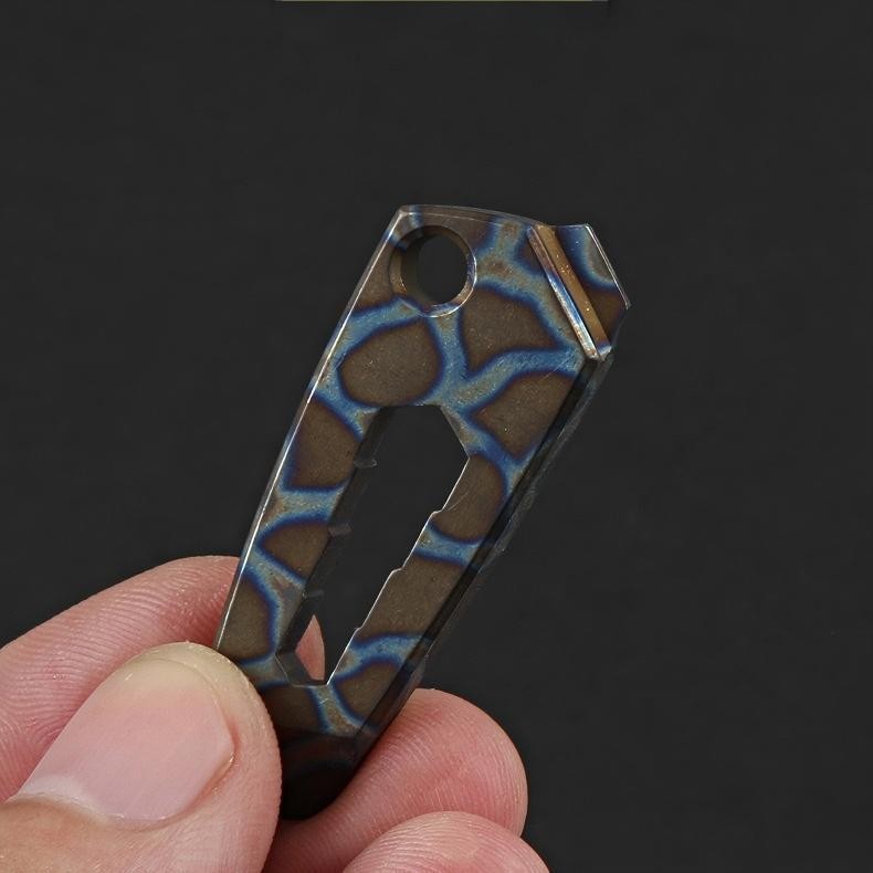Mini Titanium Alloy Pry Bar Crowbar EDC Multi Tools Wrench Screwdriver Keychain