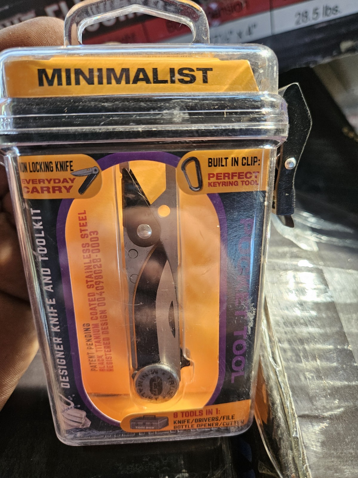 True Utility Minimalist Mini 8 In 1 Multi Tool,clip In Water Proof Hard Case New