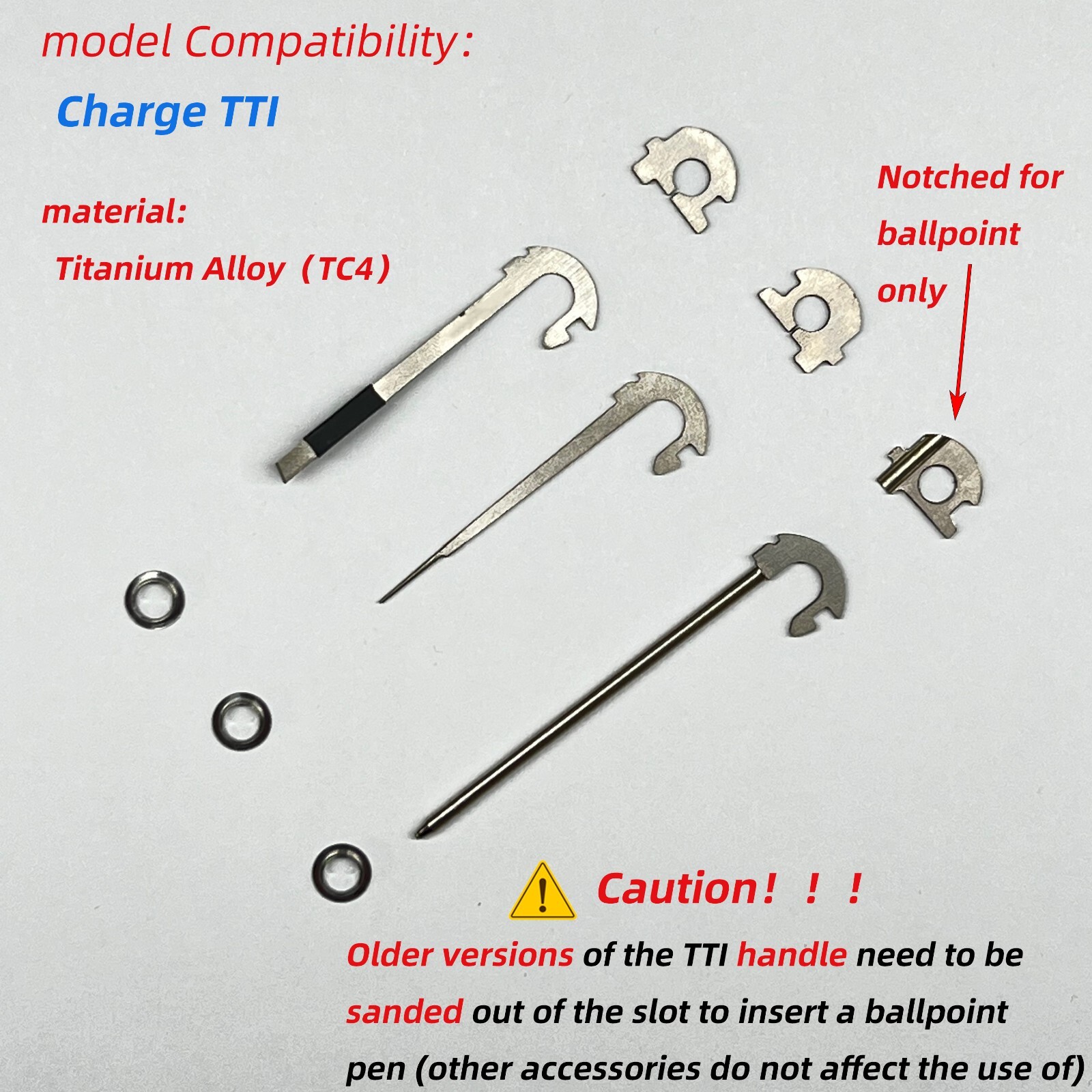 Titanium Alloy Tweezers Ballpoint Pen Pin Toothpick for Leatherman Charge TTI