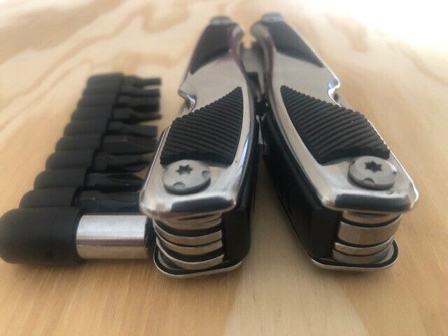 Pliers-14 IN 1-Multi tool Kit folding pocket tools w/sheath belt FULL size steel
