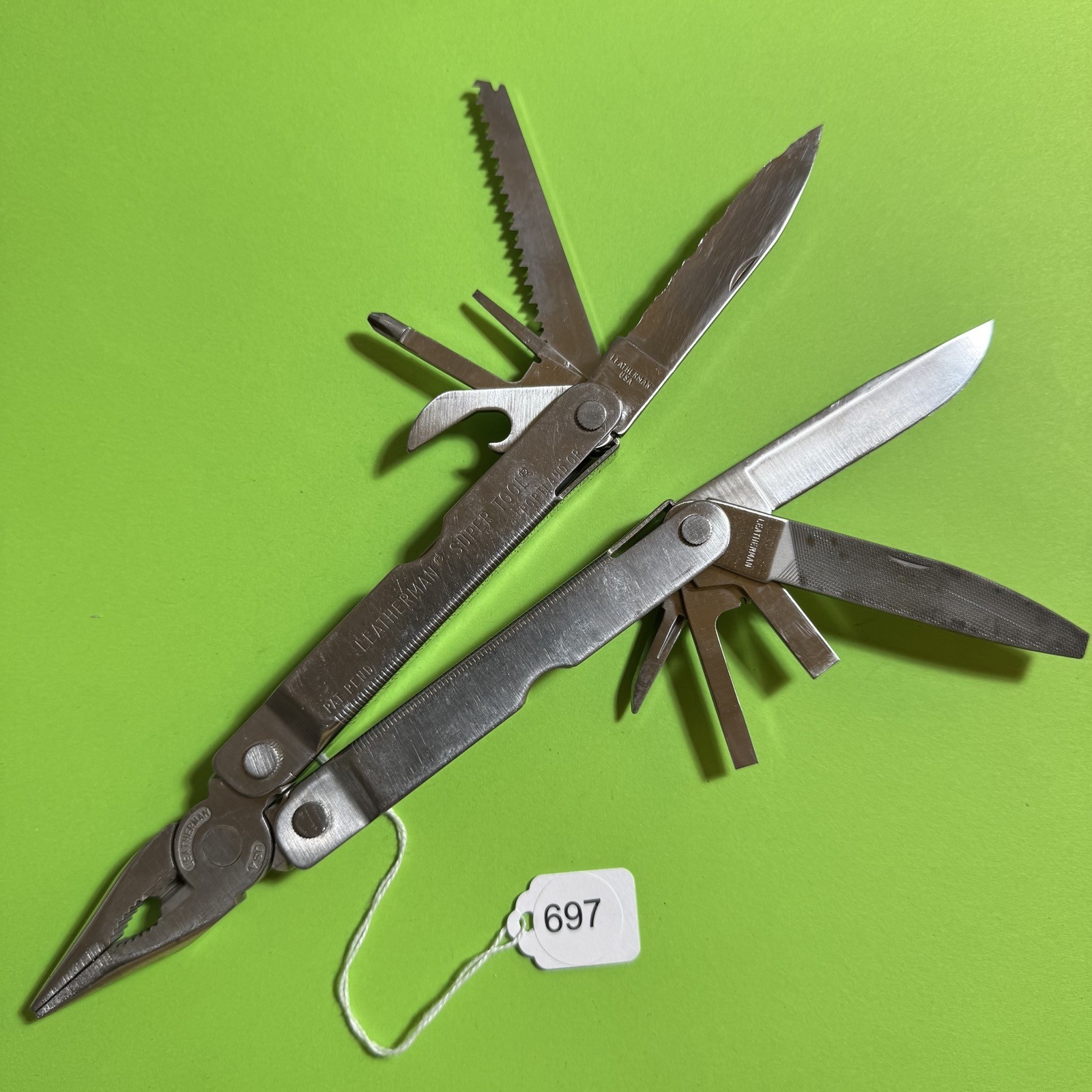 Leatherman Super Tool Plier Multi Tool Pocket Knife Stainless EDC #697