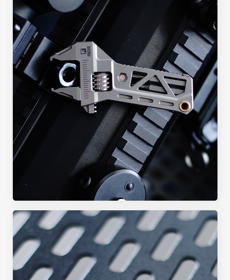 EDC Alloy Multi Tools Adjustable Wrench Pocket Outdoor Camping Keychain