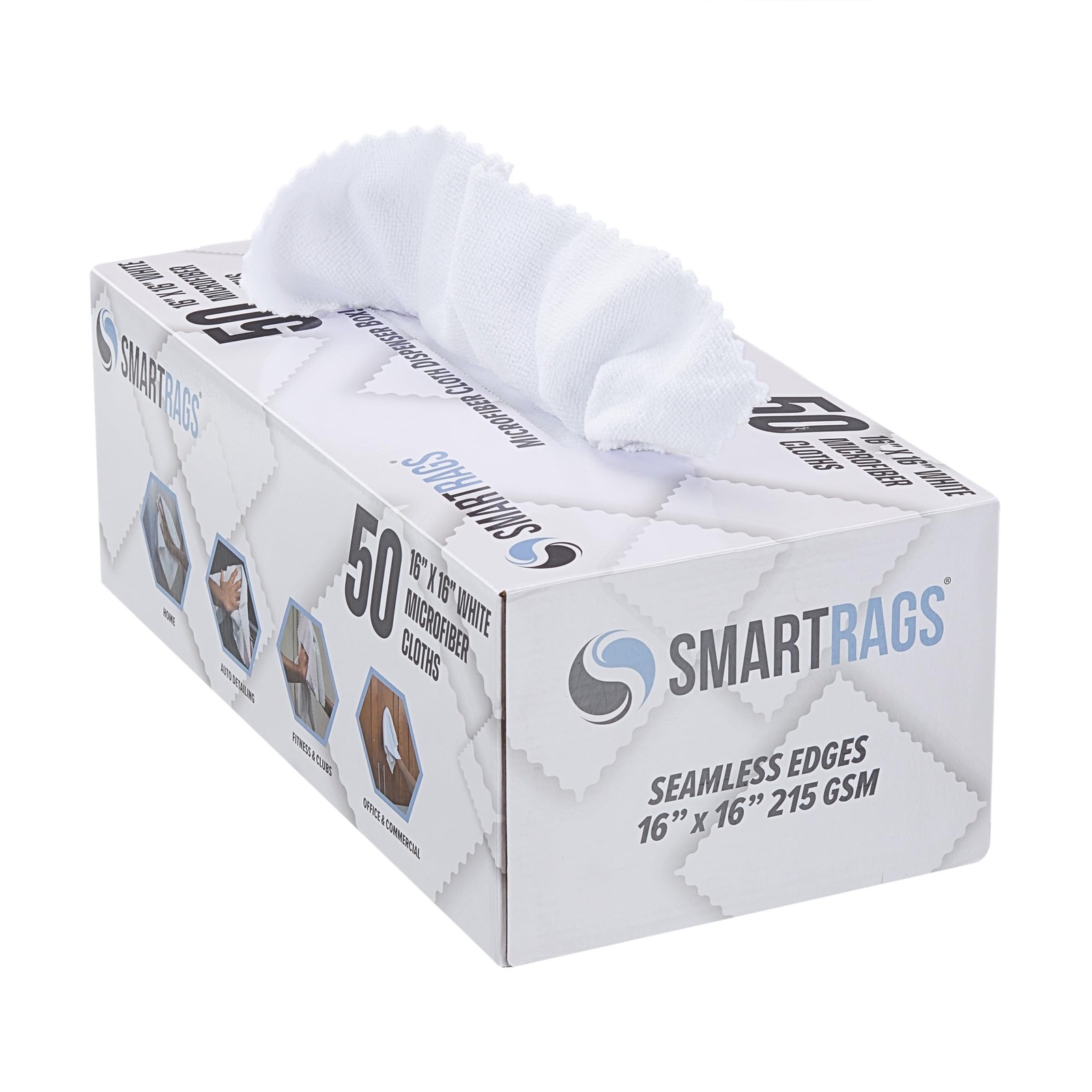 Arkwright Smart Rags Microfiber Cleaning Cloths, Pack of 50 in a Box, Lint Fr…