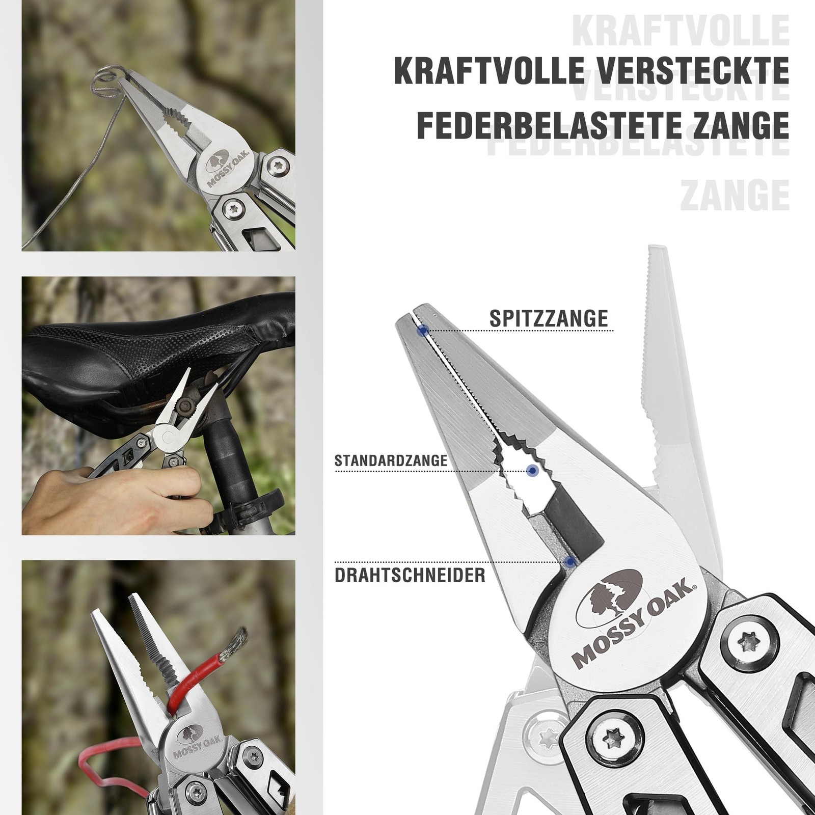 Mossy Oak Multi-Function Pliers,21 in 1 Multi-Tool Multifunction Pliers Folding Knife