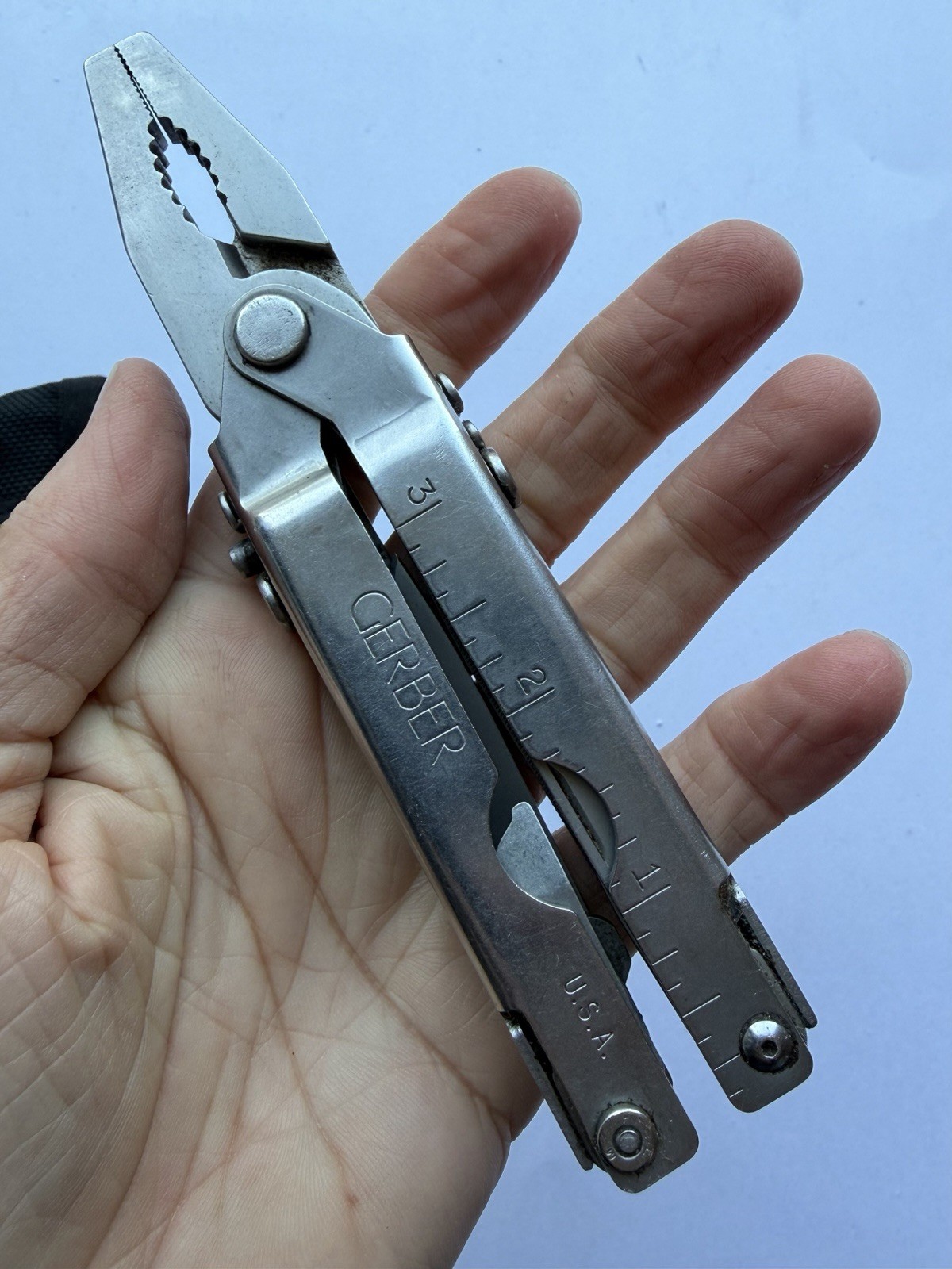 VINTAGE 1990s GERBER USA ORIGINAL BLUNT NOSE MULTI-PLIER MULTI-TOOL IN NEW POUCH