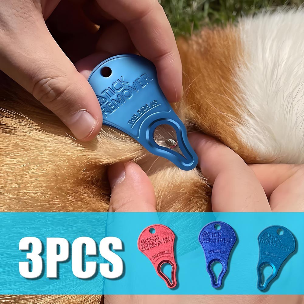 Lightweight Durable Sharp Precision Ergonomic 3-Piece Portable Tick Remover Tool