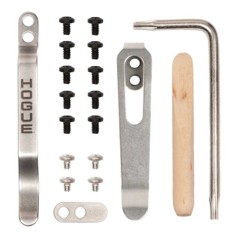 Hogue – Deka Knife Pocket Clip & Torx Screw Kit – Tumbled Finish 24284
